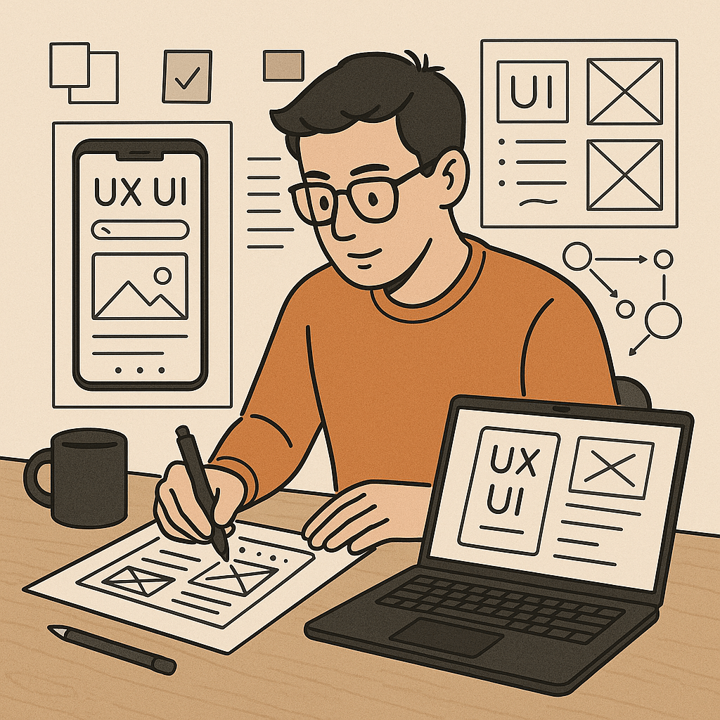 a man sitting at a desk writing on a paper