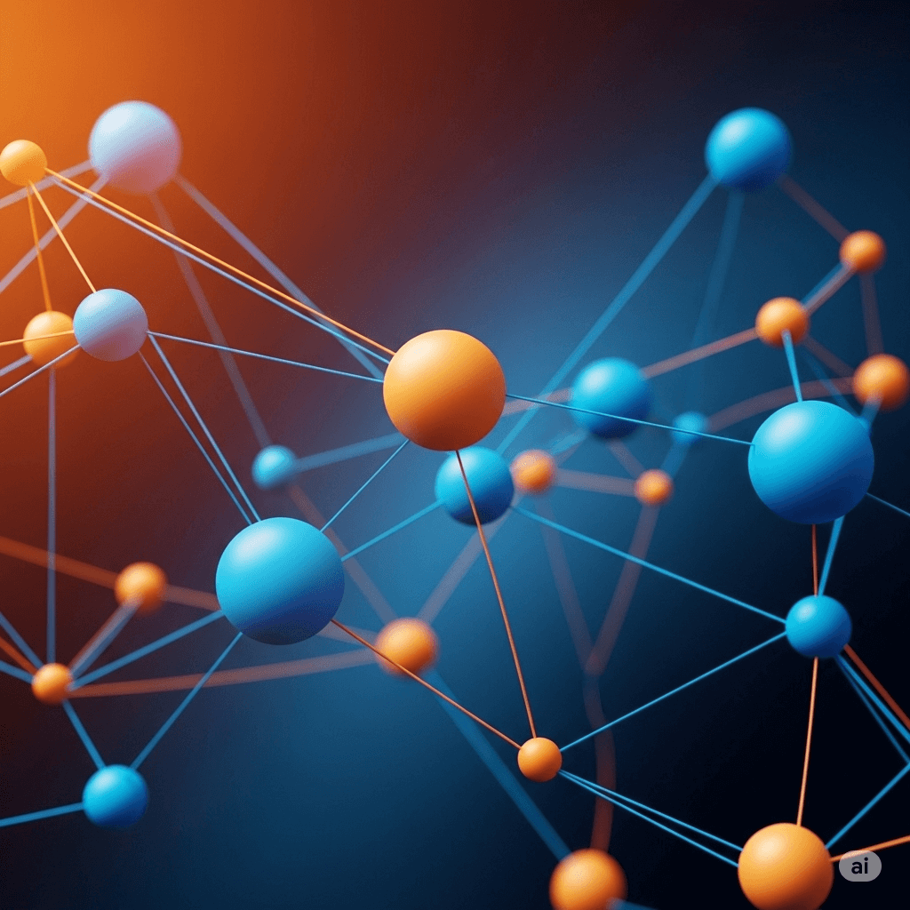 a close up of a network