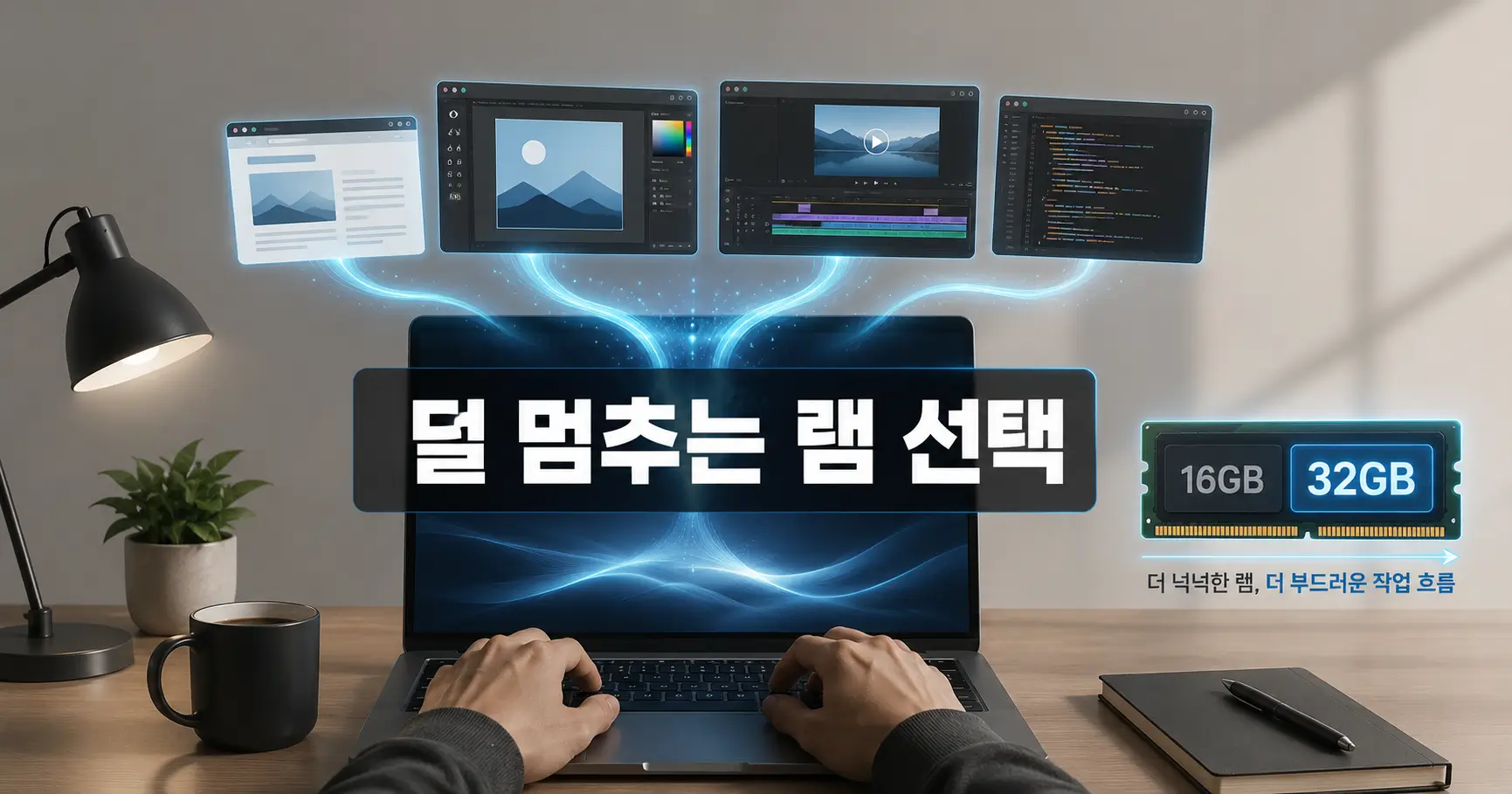 노트북 램 16GB 32GB 차이