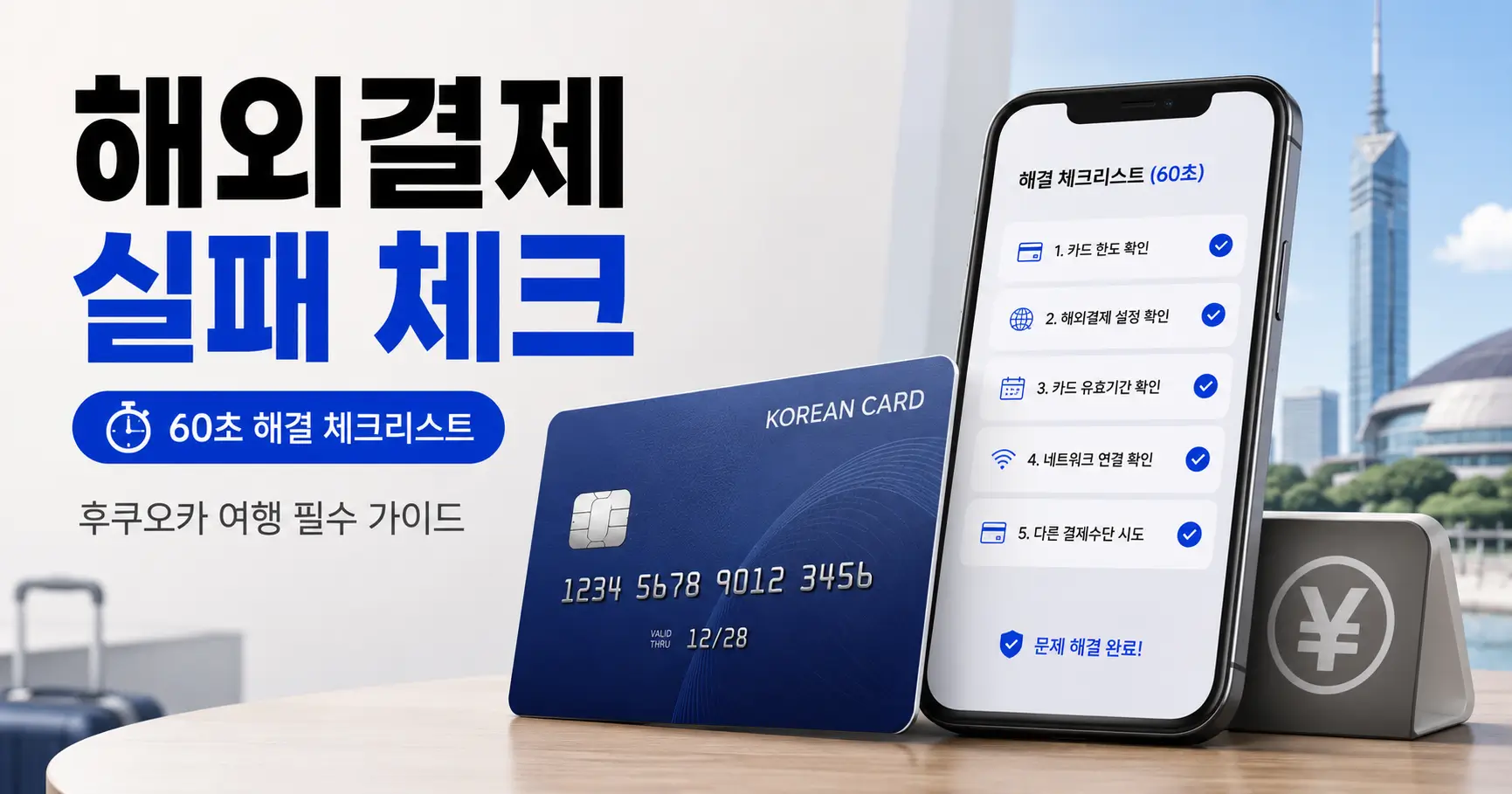 한국 카드 해외결제 실패,후쿠오카 현장에서 풀어내는 체크리스트 3 한국 카드 해외결제 실패