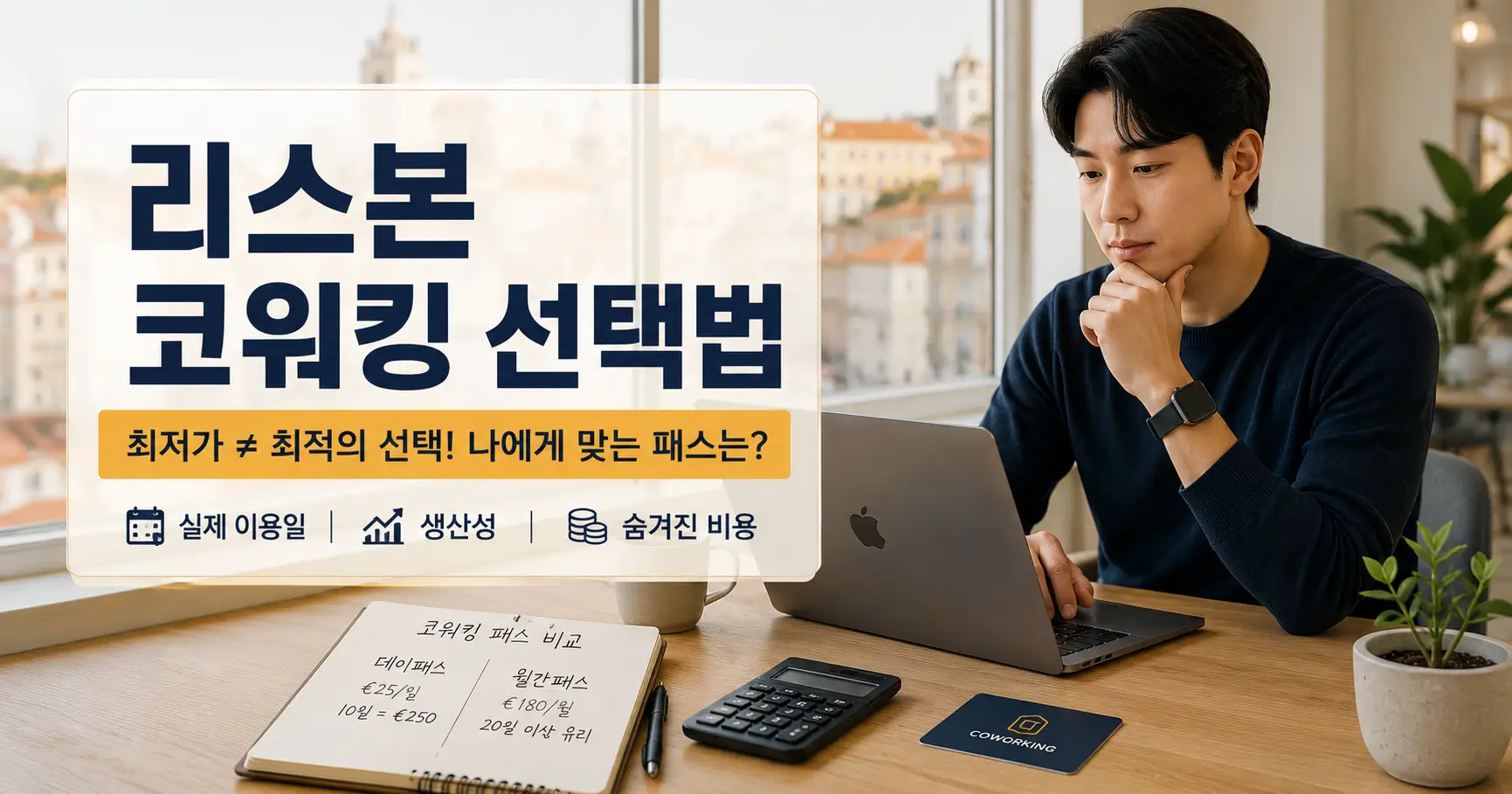 리스본 디지털 노마드 코워킹 -싼 이용권보다 맞는 이용권이 남습니다 2 리스본 코워킹 1일권 월권 비교