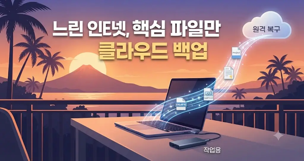 발리 영상편집자 외장 SSD 백업