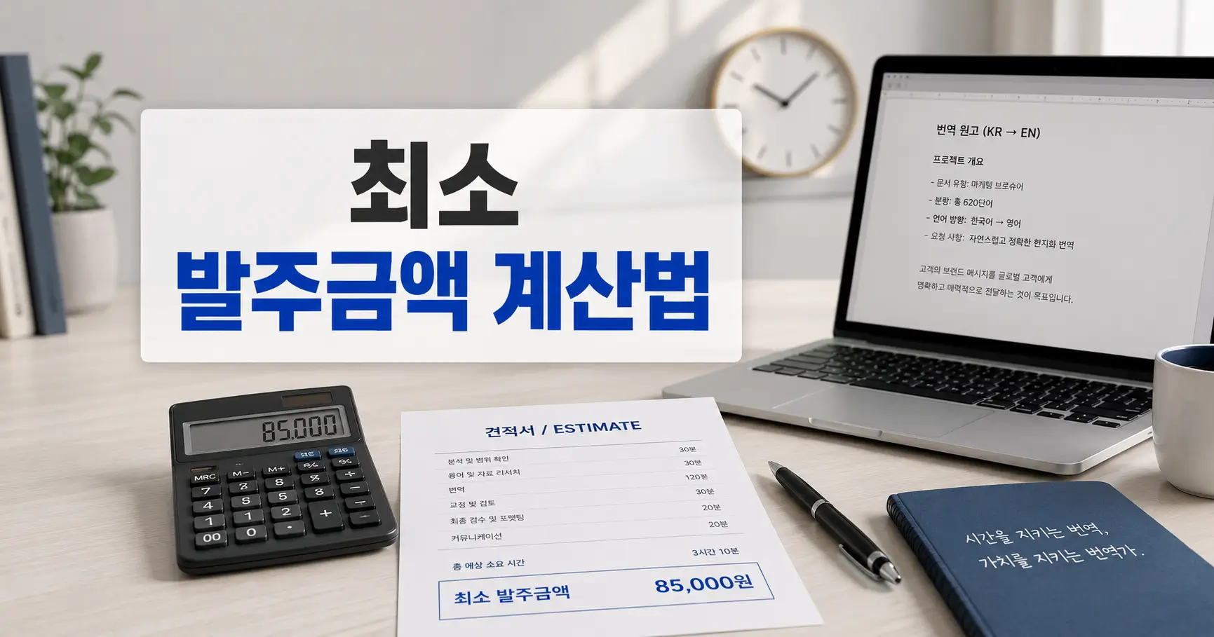 번역가 최소 발주금액
