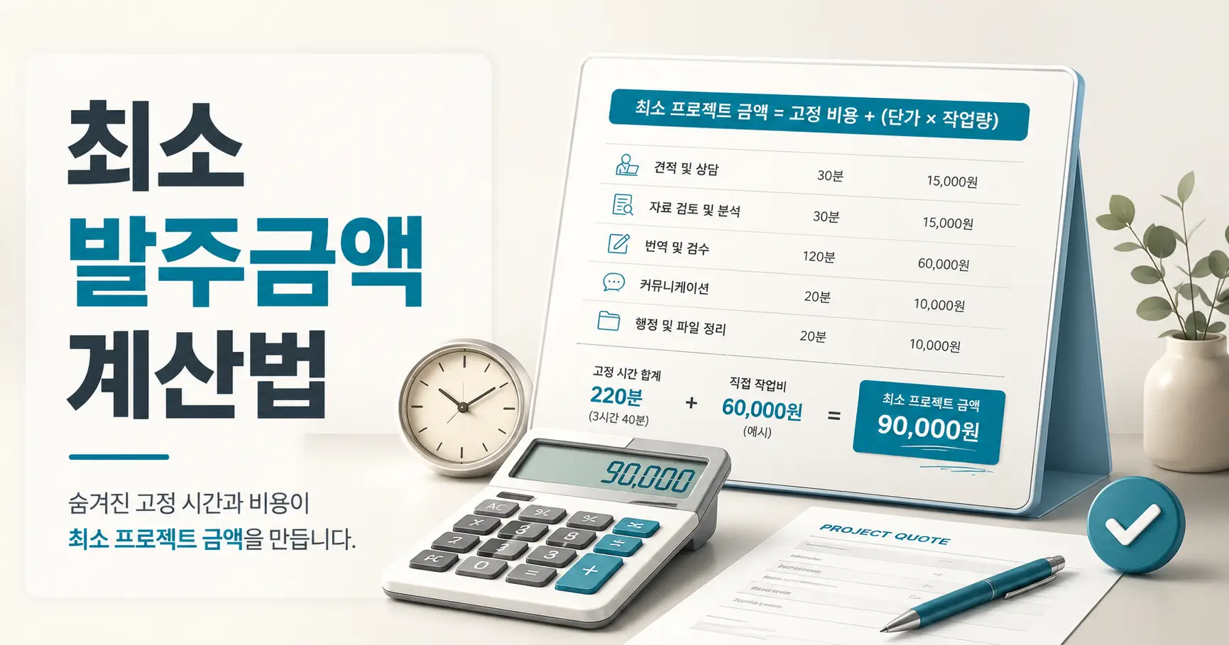 번역가 최소 발주금액, 짧은 의뢰에서 손해 보지 않는 계산법 4 번역가 최소 발주금액