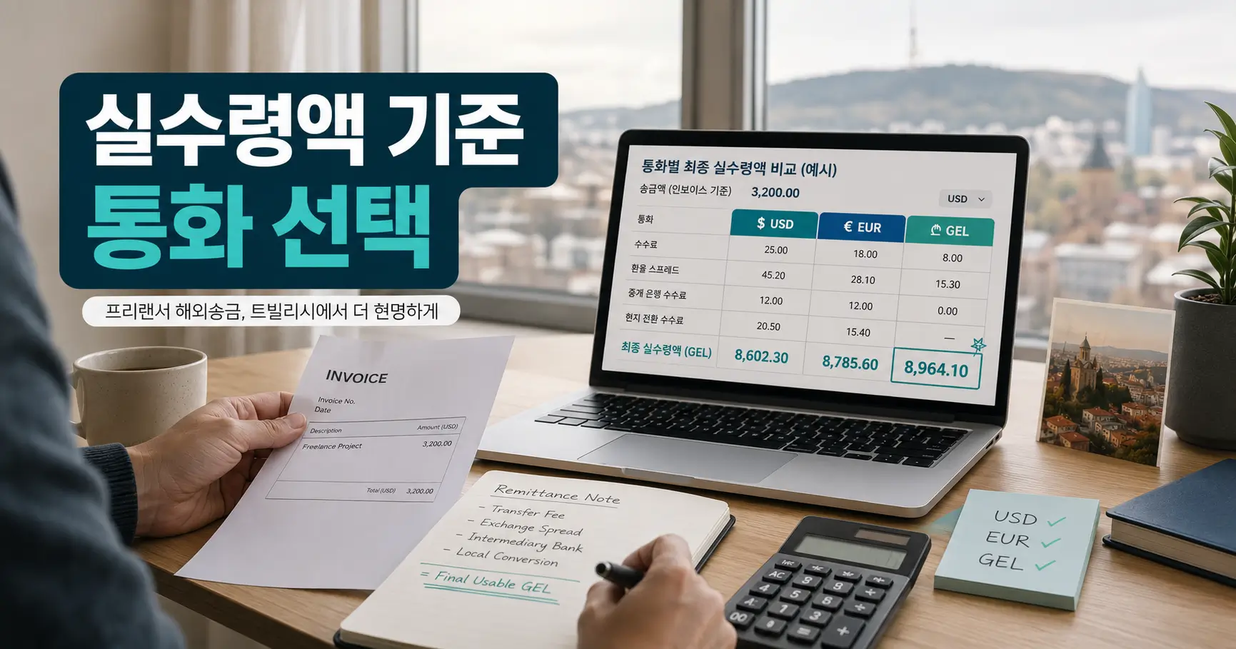 트빌리시 프리랜서 해외송금, 가장 싼 통화는 따로 없습니다 2 트빌리시 프리랜서 해외송금 수수료