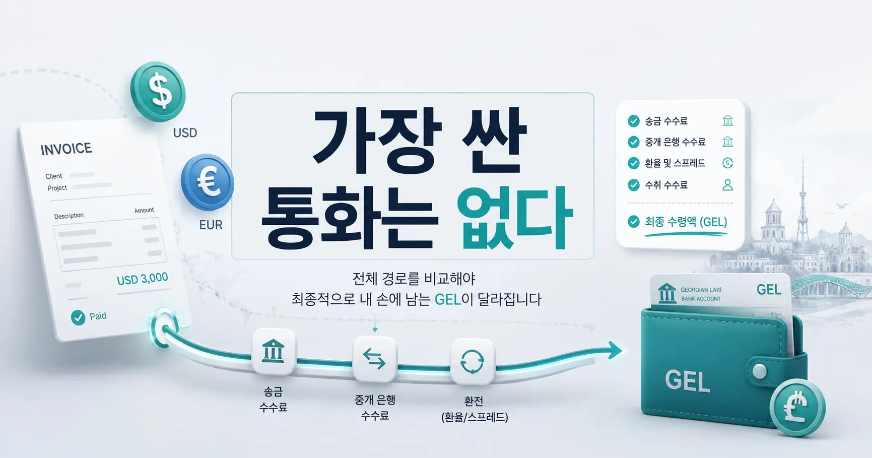 트빌리시 프리랜서 해외송금, 가장 싼 통화는 따로 없습니다 4 트빌리시 프리랜서 해외송금 수수료