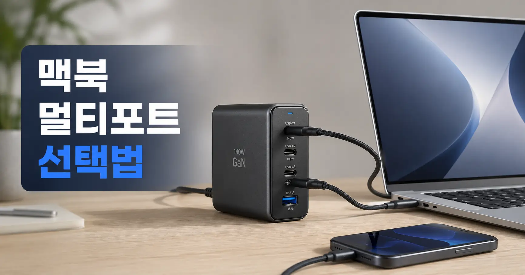 맥북 멀티포트 충전기